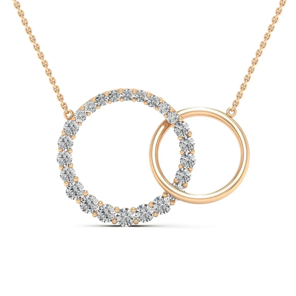 1.52 d.e.w cts Aurora Moissanite Necklace