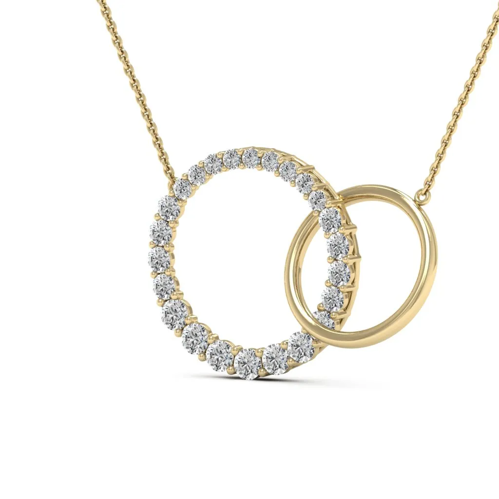 1.52 d.e.w cts Aurora Moissanite Necklace