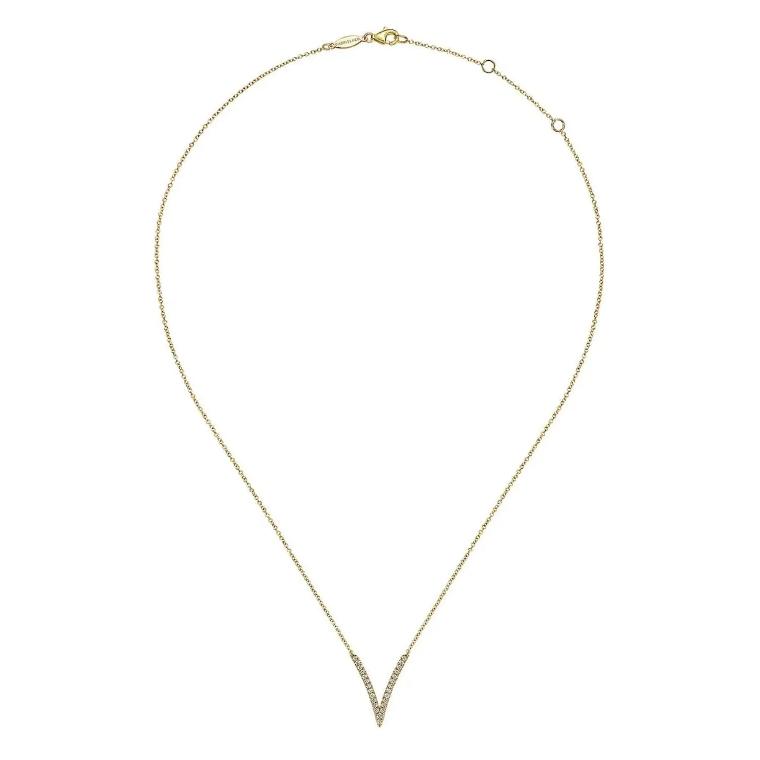 Gabriel & Co. "V" Shaped Diamond Pendant