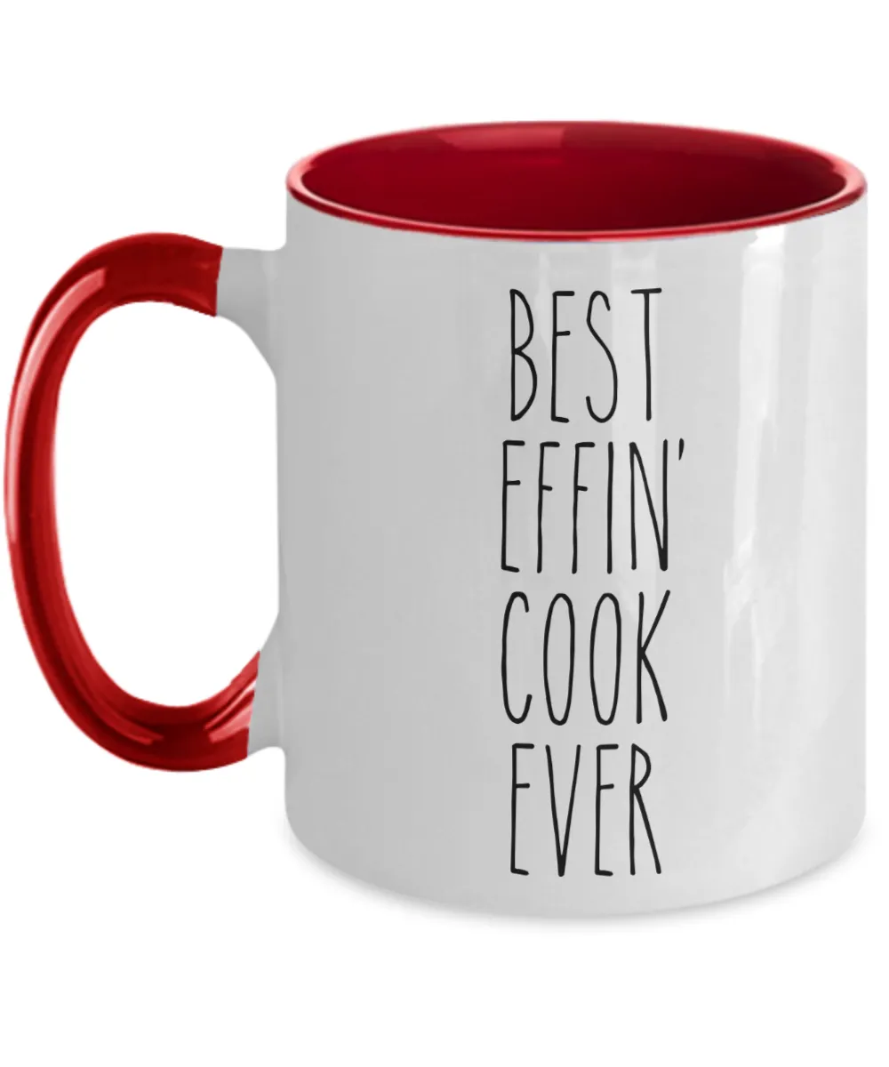 Gift For Cook2 Best Effin' Cook2 Ever Mug Two-Tone Coffee Cup Funny Coworker Gifts