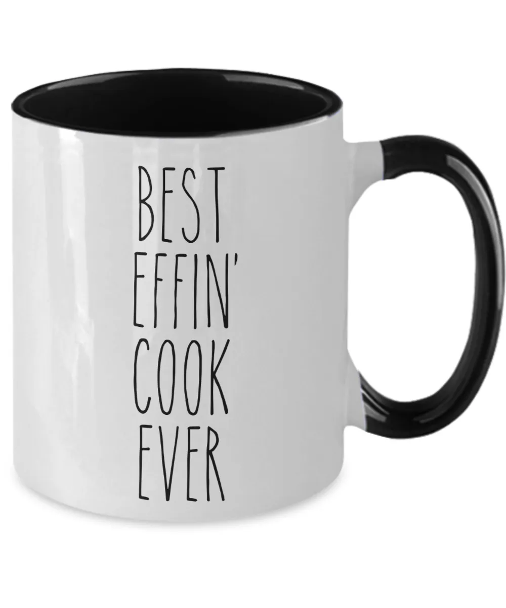 Gift For Cook2 Best Effin' Cook2 Ever Mug Two-Tone Coffee Cup Funny Coworker Gifts