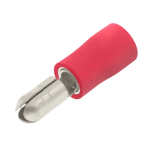 Unicrimp QRAB4M 100 X Red Male Auto Bullet Terminal 4mm (100 Pack)